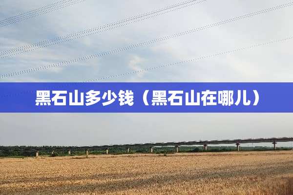 黑石山多少钱（黑石山在哪儿）