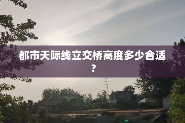 都市天际线立交桥高度多少合适？