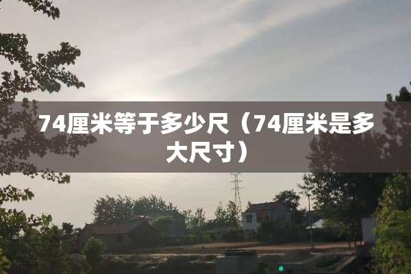 74厘米等于多少尺（74厘米是多大尺寸）