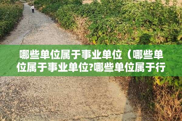 哪些单位属于事业单位（哪些单位属于事业单位?哪些单位属于行政单位?）