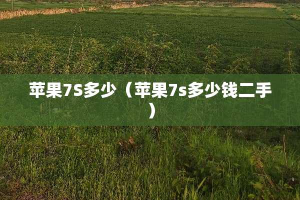 苹果7S多少（苹果7s多少钱二手）
