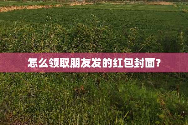 怎么领取朋友发的红包封面？