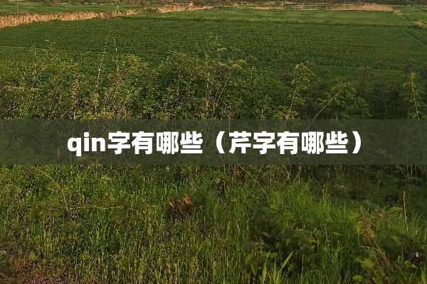 qin字有哪些（芹字有哪些）