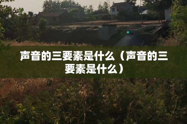 声音的三要素是什么（声音的三要素是什么）