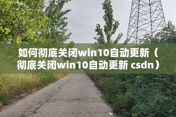 如何彻底关闭win10自动更新（彻底关闭win10自动更新 csdn）