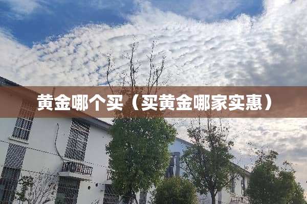 黄金哪个买（买黄金哪家实惠）