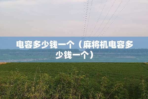 电容多少钱一个（**机电容多少钱一个）