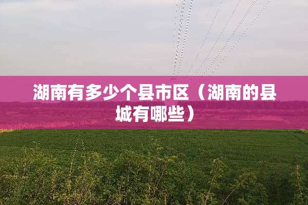 湖南有多少个县市区（湖南的县城有哪些）