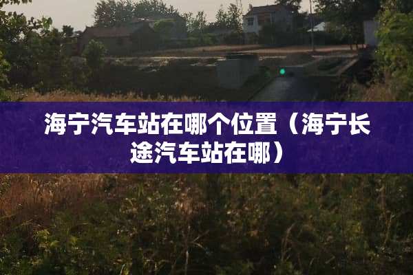 海宁汽车站在哪个位置（海宁长途汽车站在哪）