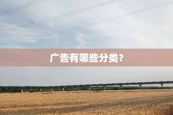 广告有哪些分类？