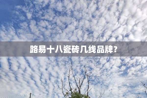路易十八瓷砖几线品牌？