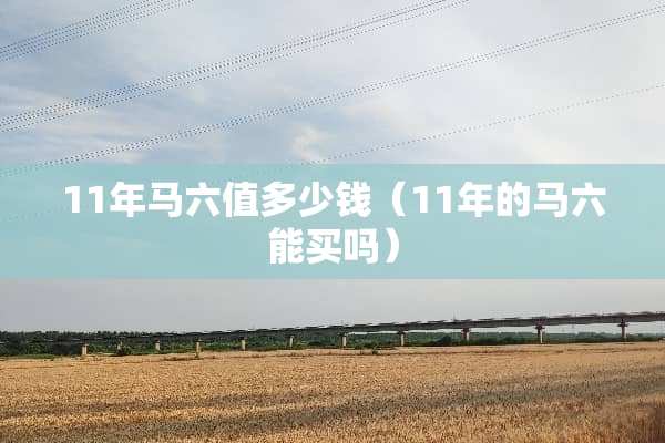 11年马六值多少钱（11年的马六能买吗）