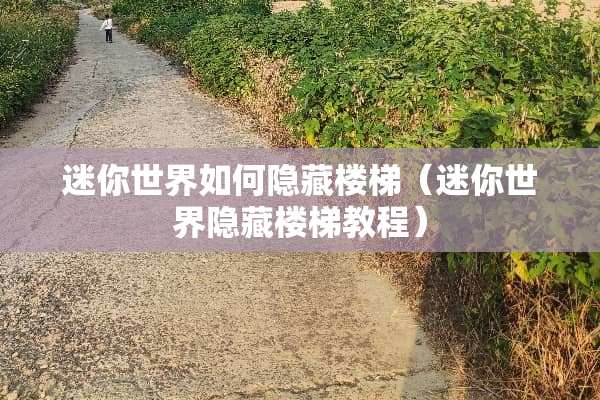 迷你世界如何隐藏楼梯（迷你世界隐藏楼梯教程）
