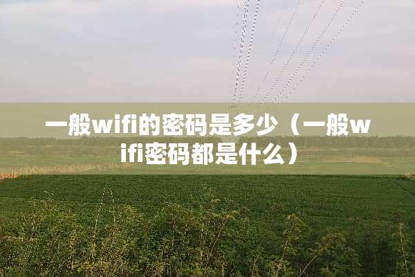 一般wifi的密码是多少（一般wifi密码都是什么）