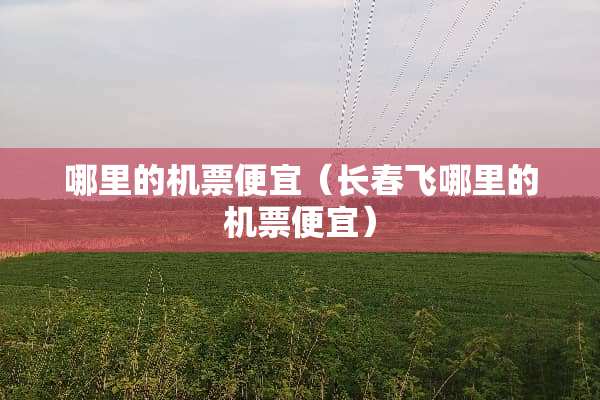 哪里的机票便宜（长春飞哪里的机票便宜）