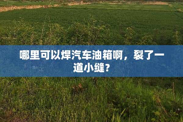 哪里可以焊汽车油箱啊，裂了一道小缝？