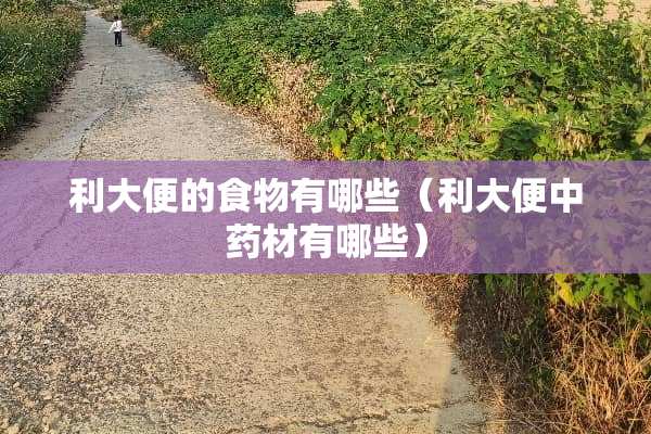 利大便的食物有哪些（利大便中药材有哪些）