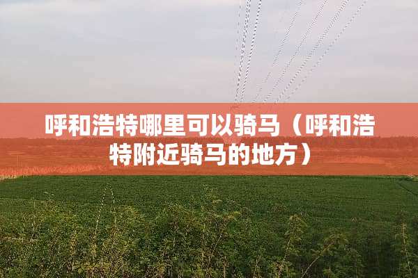 呼和浩特哪里可以骑马（呼和浩特附近骑马的地方）