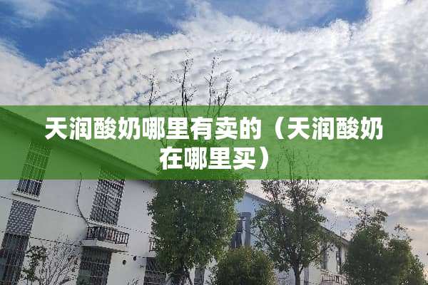 天润酸奶哪里有卖的（天润酸奶在哪里买）