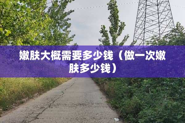 嫩肤大概需要多少钱（做一次嫩肤多少钱）