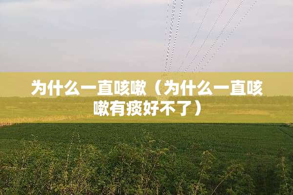 为什么一直咳嗽（为什么一直咳嗽有痰好不了）