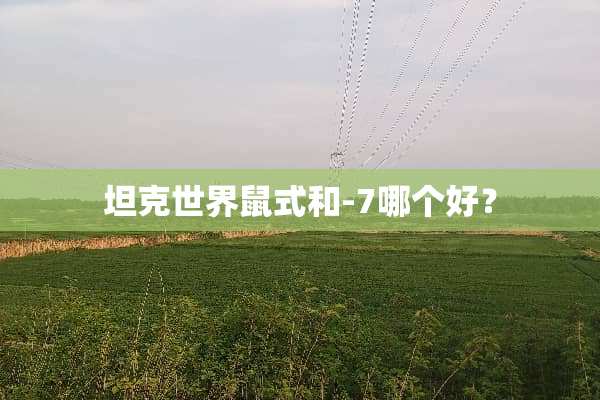 坦克世界鼠式和-7哪个好？