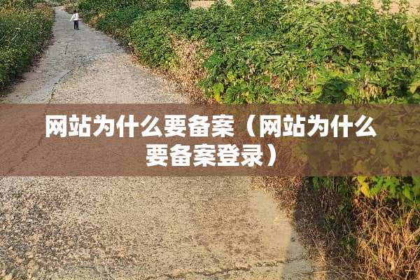 网站为什么要备案（网站为什么要备案登录）
