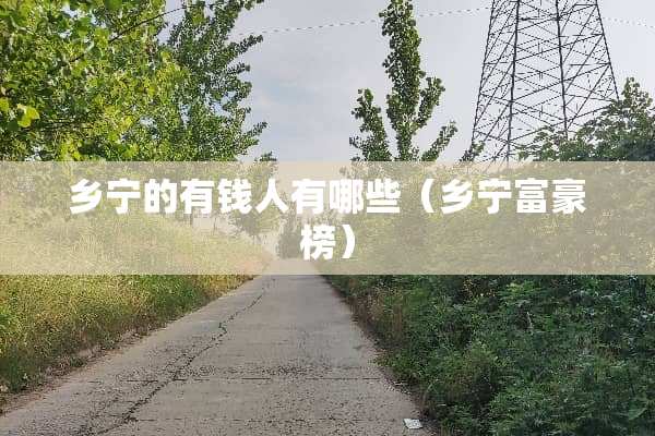 乡宁的有钱人有哪些（乡宁富豪榜）