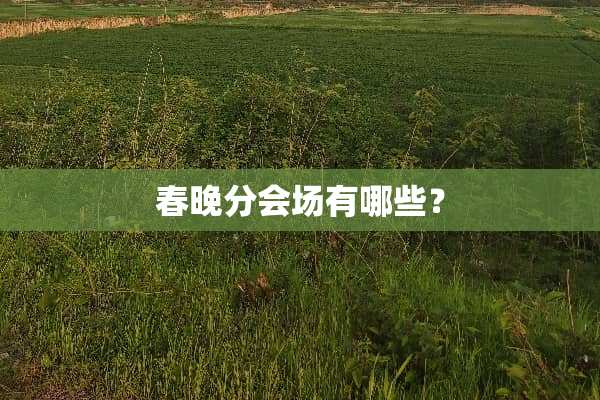 春晚分会场有哪些？