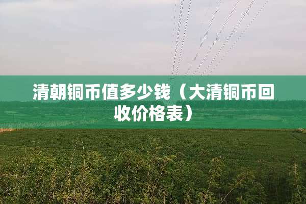 清朝铜币值多少钱（大清铜币回收价格表）