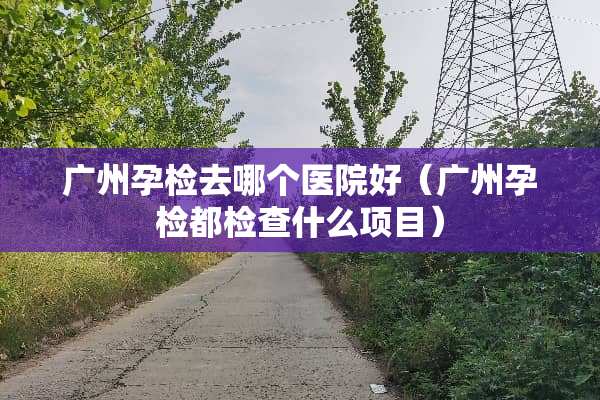 广州孕检去哪个医院好（广州孕检都检查什么项目）