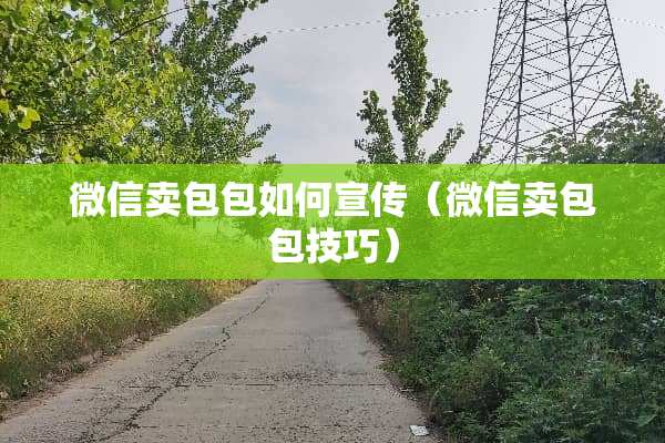 微信卖包包如何宣传（微信卖包包技巧）
