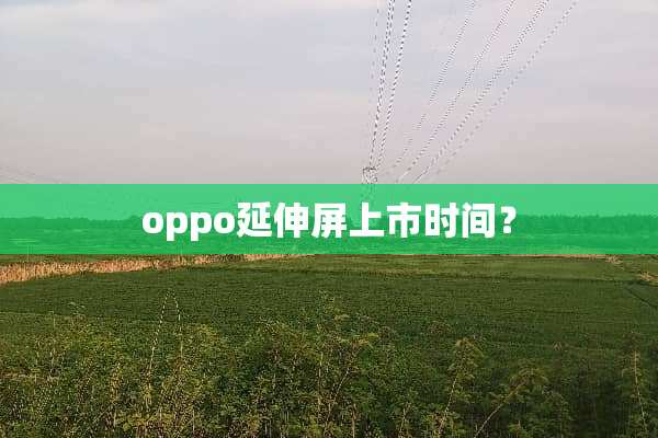 oppo延伸屏上市时间？