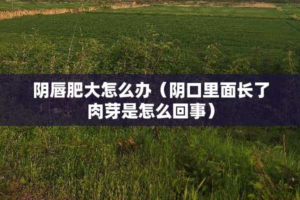 *唇肥大怎么办（*口里面长了肉芽是怎么回事）
