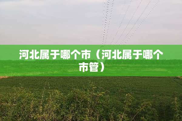 河北属于哪个市（河北属于哪个市管）