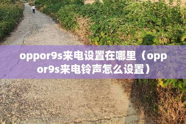 oppor9s来电设置在哪里（oppor9s来电铃声怎么设置）
