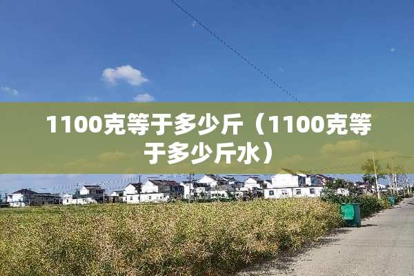 1100克等于多少斤（1100克等于多少斤水）