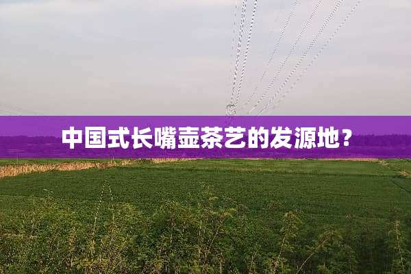 中国式长嘴壶茶艺的发源地？