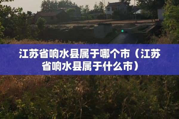 江苏省响水县属于哪个市（江苏省响水县属于什么市）