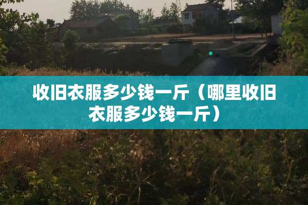 收旧衣服多少钱一斤（哪里收旧衣服多少钱一斤）