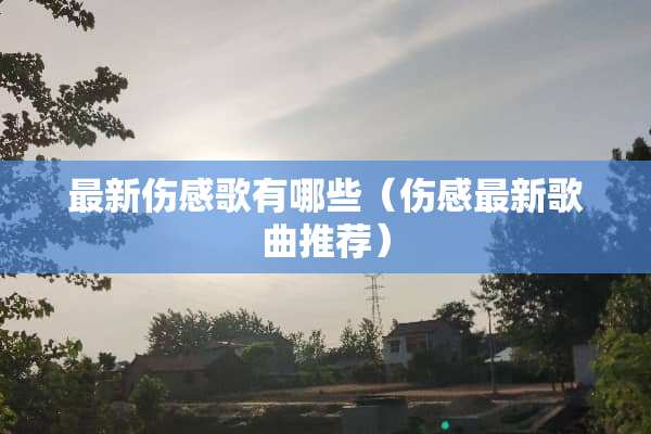 最新伤感歌有哪些（伤感最新歌曲推荐）