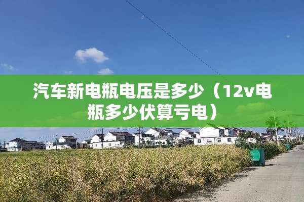 汽车新电瓶电压是多少（12v电瓶多少伏算亏电）