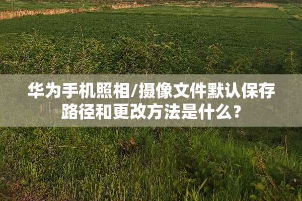 华为手机照相/**文件默认保存路径和更改方法是什么？