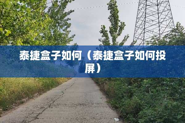 泰捷盒子如何（泰捷盒子如何投屏）
