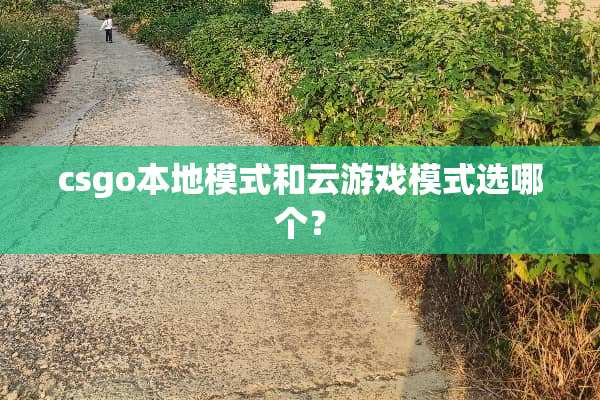 csgo本地模式和云游戏模式选哪个？