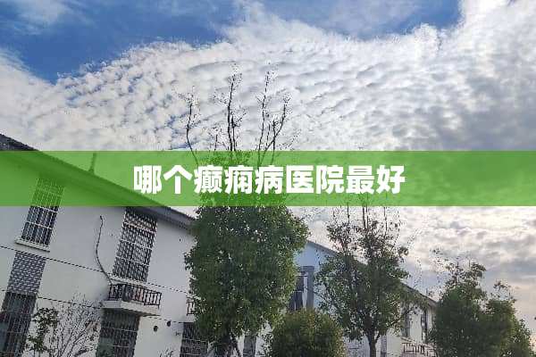 哪个癫痫病医院最好