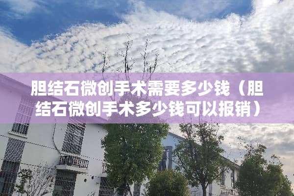 胆结石微创手术需要多少钱（胆结石微创手术多少钱可以报销）