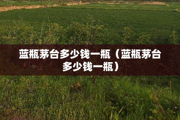 蓝瓶茅台多少钱一瓶（蓝瓶茅台多少钱一瓶）