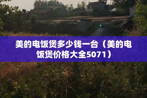 美的电饭煲多少钱一台（美的电饭煲价格大全5071）
