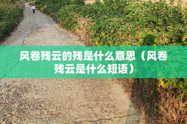 风卷残云的残是什么意思（风卷残云是什么短语）